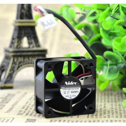 Nidec U40G12MS1A5-53J65 DC 12V 0.03A 4CM 40*40*20MM 3 Wire Extremely Silent Cooling Fan