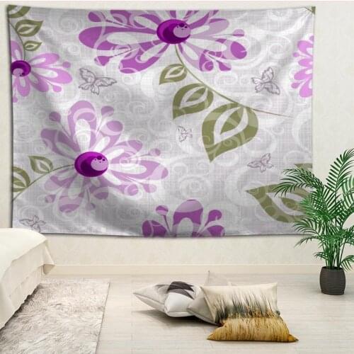 New Arrival Flower Pattern Tapestry Hanging Blanket background wall bedroom Home Art Tapestries Decor Customize your image