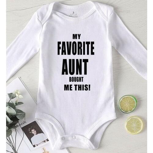 New Born Baby Girl Clothes Jumpsuit Kids Autumn Infant Shower Gifts Toddler Boys Winter Rompers Cotton Print Favorite Aunt