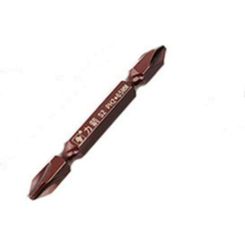 Wholesale 1pcs Screwdriver bit S2 Alloy Steel 65MM Batch Double Head Cross Strong Magnetic DoubleKnuckle Electric Chave de fenda