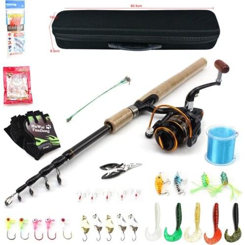 Fishing Rod Reel Combo Carbon Fiber Telescopic Fishing Pole Spinning Reels Fishing Carrier Bag for Travel Fishing yuan-444