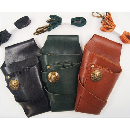 PU Leather Hairdressing Scissors Bag for Case Storage Beauty Pet Tool Salon Hair Scissor Holster Pouch Barber Scissors Shear Bag