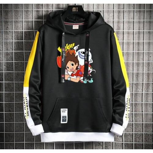 Anime Youkai-Watch Hoodie Men/Women Popular Harajuku Hoodeds Pullover Streetwear Casual Fake Two-Piece jacket coat