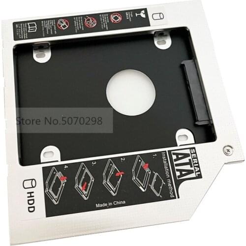 Universal Aluminum 2nd HDD SSD Hard Drive Optical Caddy Frame for Lenovo IdeaPad Z400A Z410 Z500A p500 Z501 320-17IKB 320-15IK