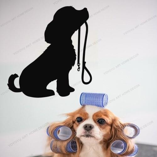 Pet Grooming Salon Vinyl Wall Decals Dog Domestic Animals Beauty Wall Sticker For Pets Dog Care Shop Wall Parede Decor WQ44