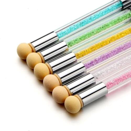 1pcs Nail Art Color Gradient Pen Gel Polish Bloom Sponge Double Head Pen Nail Dust Glitter Painting Brush For Manicure Tool