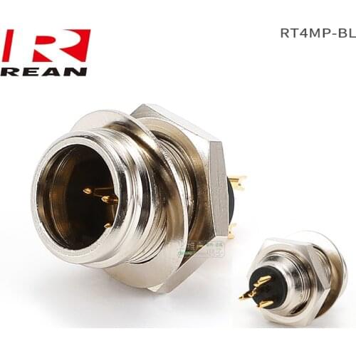 1Pcs Swiss NEUTRIK REAN mini XLR TINY male socket four-pin base RT4MP-BL fever audio speaker DIY Accessories