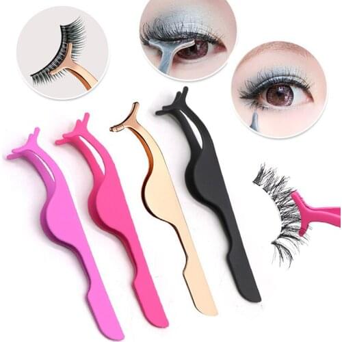 2/3/5Pcs False Eyelashes Tweezer Clip Stainless Steel Eye Lashes Fake Eyelash Curler Applicator Beauty Makeup Cosmetic Tools