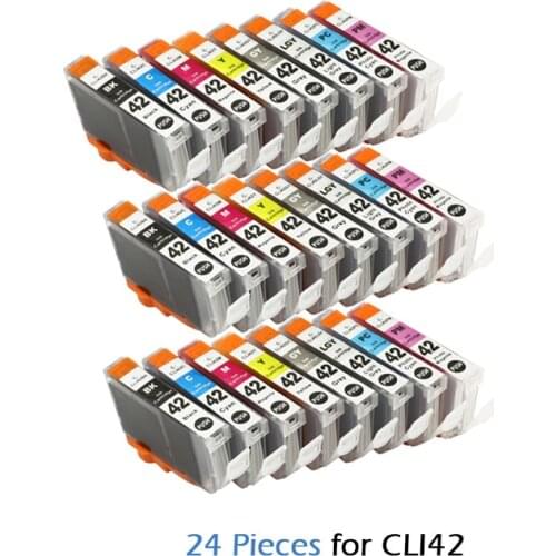 24pcs compatible Ink Cartridge For canon CLI42 CLI 42 CLI-42 For Canon PIXMA Pro-100 100S Printer cartridges Pro-100 100S
