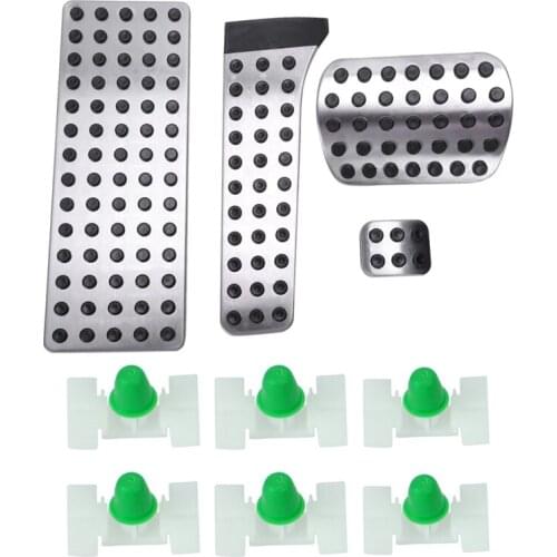 4Pcs Accelerator Brake Footrest Pad for Mercedes Benz with 50Pcs Door Fender Trim Panel Moulding Clip for BMW E46 E36