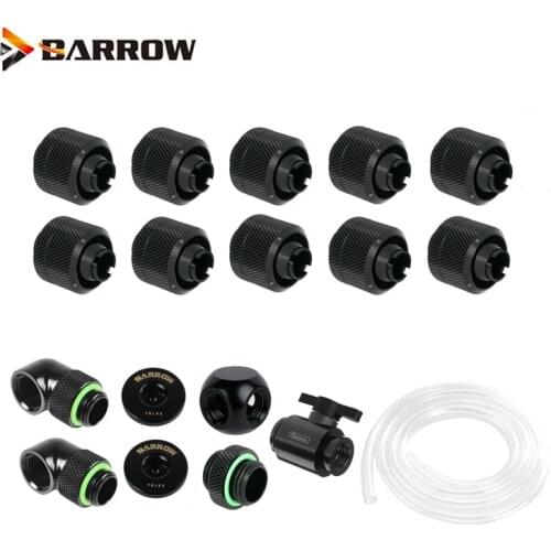 Barrow 10X13MM,10X16MM HoseTube Compression Fittings Kit ,Watercooler Gamer PC Complete Fitting For liquid Loop Build