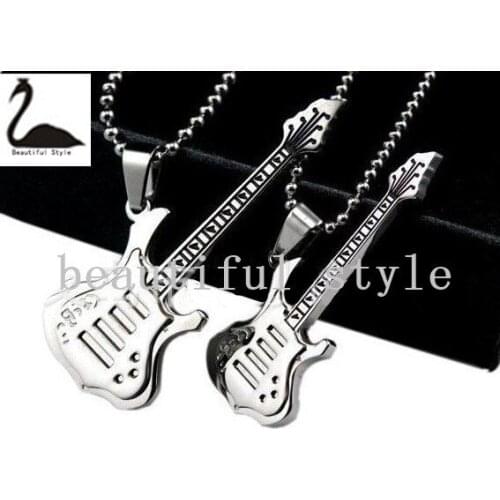Big promotion!Fashion woman Men silver Violin necklace pendant vintage sweater chain rhinestone Min.order is $15(mix order)Z009
