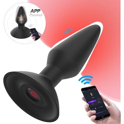 Big Anal Vibrator Mobile Smart APP Remote Control Butt Plug Vibrator Female Masturbation Male Prostate Massage Sex Toy For Adult