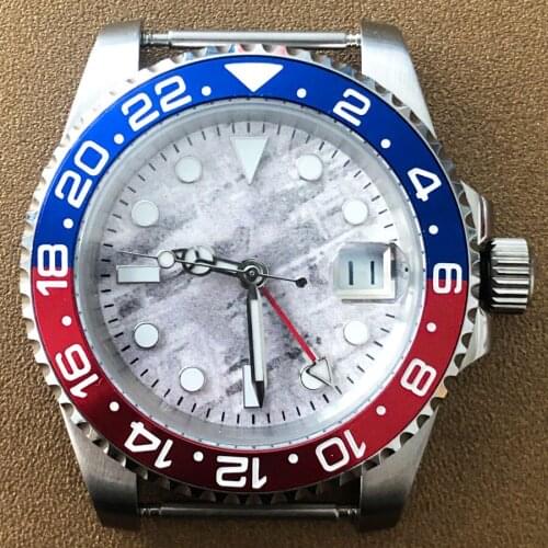 Watch GMT automatic movement 40mm sapphire glass stainless steel case blue luminous modified watch men