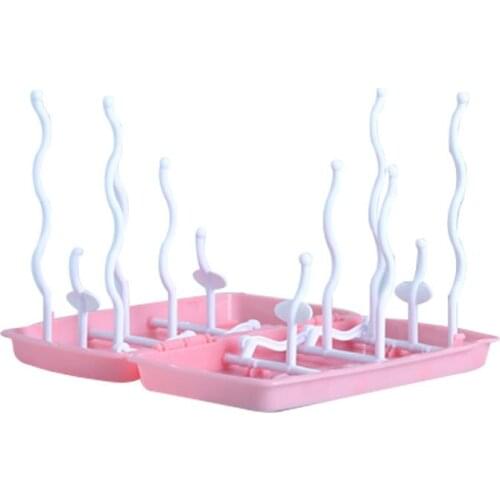 Baby Drying Rack KidsStorage Nipple Shelf Foldable Portable Pacifier Feeding Cup Holder Multifunction Clean Drainer Dryer T0771