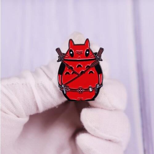 My Neighbor Totoro Deadpool Enamel Pin Studio Ghibli Movies Brooch Anime Fantastic Art Badge Jewelry