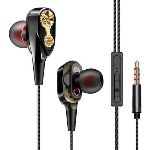 HIFI Heavy Bass Dual Dynamic Driver Earphone Wirless Bluetooth Headset Double motion Bluetooth wirless earphone