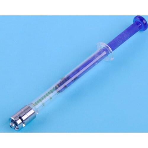 LETAOSK 1ml Glass High Quality Luer Lock Tip Syringe Injector Lab Sampler Standard Diameter Caliber Precision