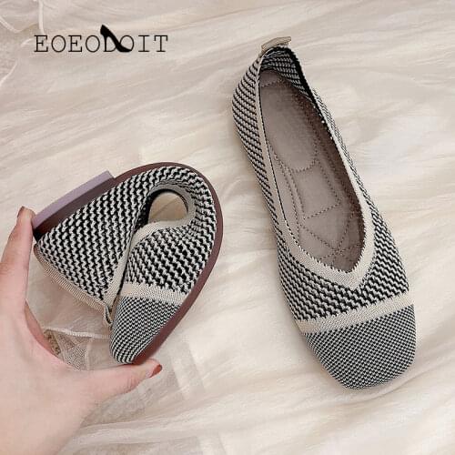 EOEODOIT Autumn Winter Moccasin Gommino Shoes Flat Heel Round Toe Warm Comfort Casual Women Loafers Flats Snow Shoes