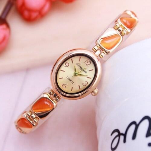 2018 cyd new seller women fashion luxury watches oval quartz ladies dress rose gold ultra-thin bracelet watch relogio feminino