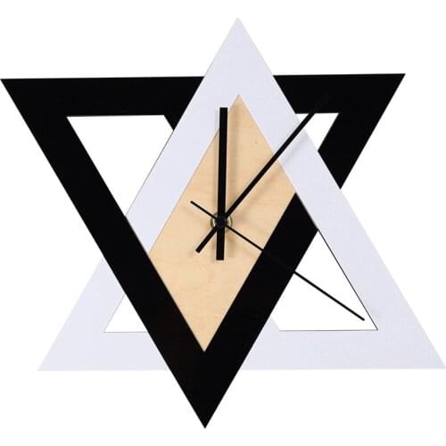 Nordic Personality Black and White Creative Wall Clock Vintage Mute Minimalist Decorative Clock