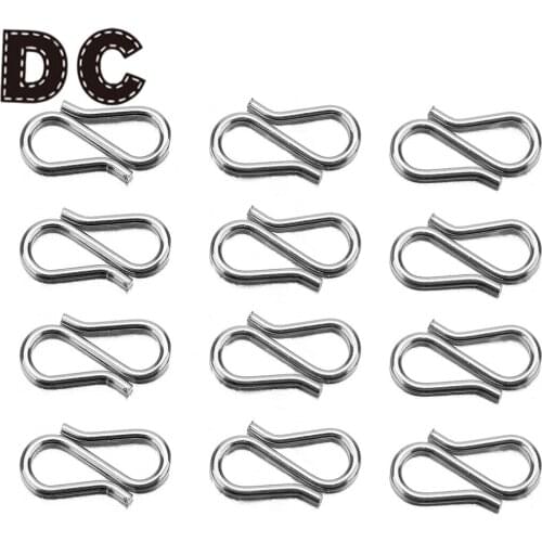 DC 30/50pcs/lot Stainless Steel Bracelet Necklace Tail Buckle S-shaped/W-shaped/8-shaped buckle For DIY Charms JewelryMaking