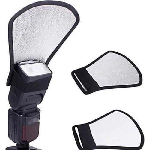 Free shipping worldwide Camera Flash Diffuser Softbox Silver and White Reflector for Canon 580EX Nikon SB-600 Penta