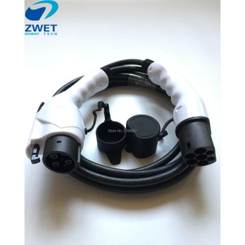 ZWET Sae J1772 to Iec 62196-2 Evse Plug 16A/32A Type1 to Type2 Ev Charging With 5Meter Cable