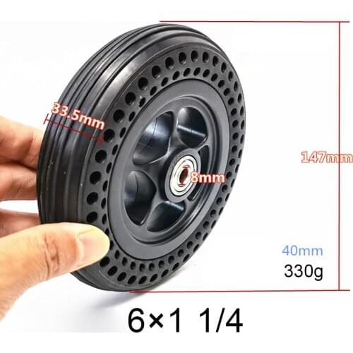 With Wheel Hub Wheel 330g 6 X 1 1/4 6Inch Electric Scooter Explosion Proof