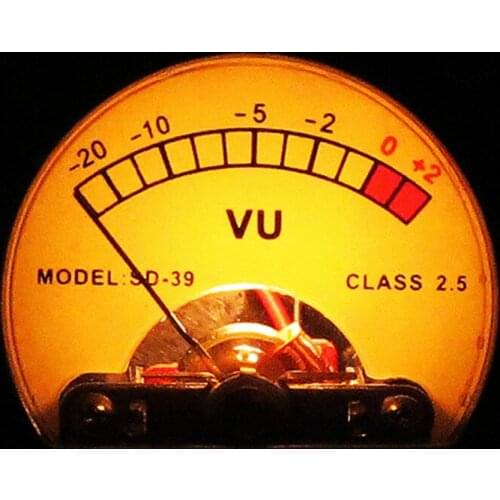 V-007 Radio VU Meter Tube Amplifier Fittings with Backlight Level Audio Meter SD-39