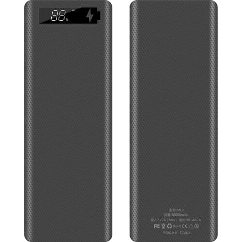 10*18650 Dual USB Power Bank Battery Box Shell 5V/2A 30000mAh DIY Charging Box for IPhone Samsung Powerbank Shell