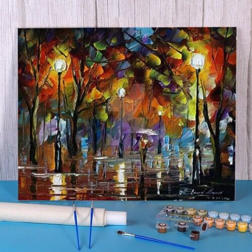 Magic Park DIY Paint By Numbers Complete Kit Oil Paints 40*50 Canvas Pictures Decorative Paintings Kids Drawing