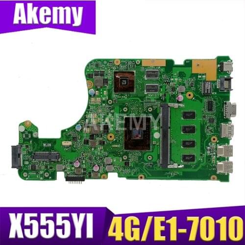 X555YI 4G/E1-7010U GPU:R5 M320 For Asus X555YI X555YA X555D A555DG X555Y Mainboard Motherboard 90NB09C0-R00100