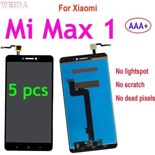 5 pcs AAA+ 6.44" LCD For Xiaomi Mi Max 1 LCD Display Touch Screen Digiziter Assembly with Frame For Mi Max LCD Replacement