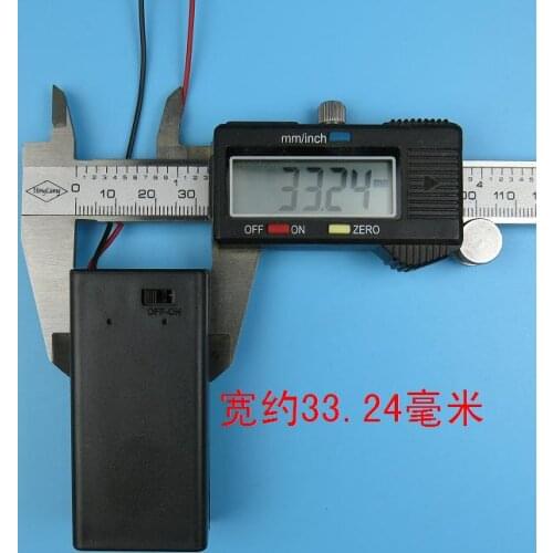1PCS 9V Battery Case 9V Volt PP3 Battery Holder Box DC Case With Wire Lead ON/OFF Switch Cover