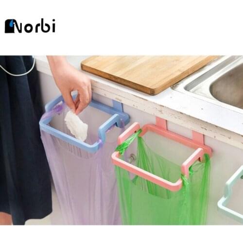 1 PCS Kitchen Cupboard Cabinet Tailgate Stand Storage Hanging Trash Garbage Bag Holder New