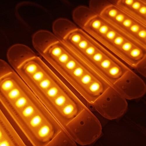 100pcs 12V 24V LED Module Yellow 5730 6 leds Red Green Blue P67 Waterproof Character Letter Advertisement Backlight LED Module