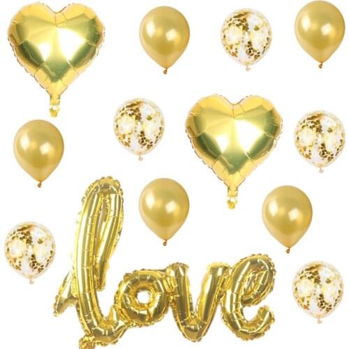 13pc Siamese Love Light Plate Heart Shape Foil Balloon Red Confetti Ballon Valentines Day Gift Wedding Anniversary Decoration