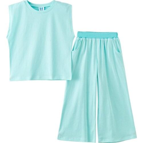 2021 Girls Suit Summer Cotton Children 2 Pcs Set Soft Kids Clothes Sets Shirt And Pants Girl Casual Clothing Mother Daughter