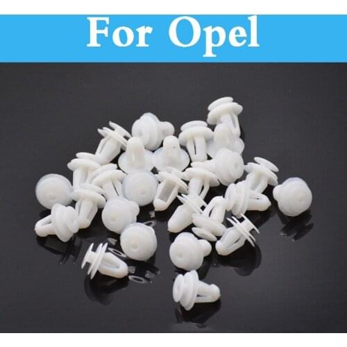 50pcs White Car Styling Plastic Rivet Bumper Retainer Fastener For Opel Antara Cascada Corsa Adam Ampera Agila Opc Gt Astra Opc