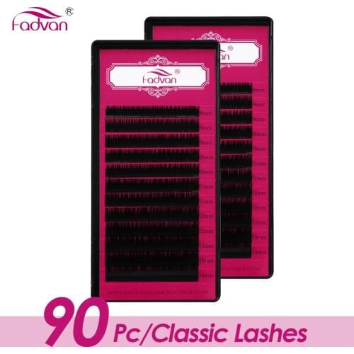 90 Pc/Lot Classic Eyelashes Extension Silk Fiber Individual Eyelash Extensions Natural Soft Lash Extension Supplies