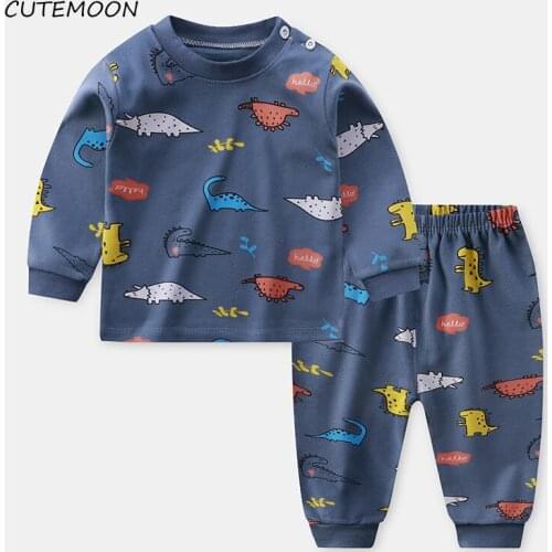 Children Pajamas Set Boys Cotton Clothes Set Pants Set Cartoon Sleepwear Kids Pajamas For Girls Baby Outfits Child Pyjamas