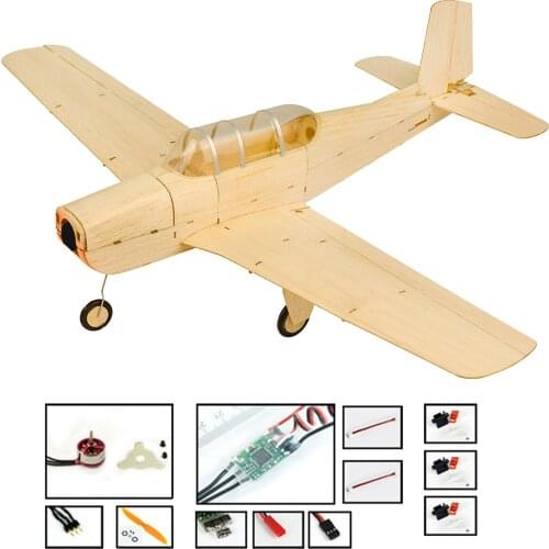 DWH K13 RC Airplane Balsa Wood Aircraft 460mm Wingspan Beechcraft T-34 Mentor Outdoor Flight Toys Assembly Model KIT PNP Version