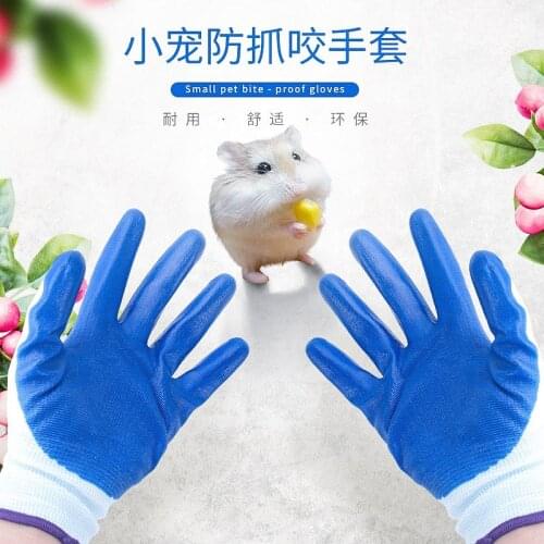 Hamster anti bite glove toy pet rabbit Dutch pig hedgehog golden silk bear small hamster scratch prevention special products
