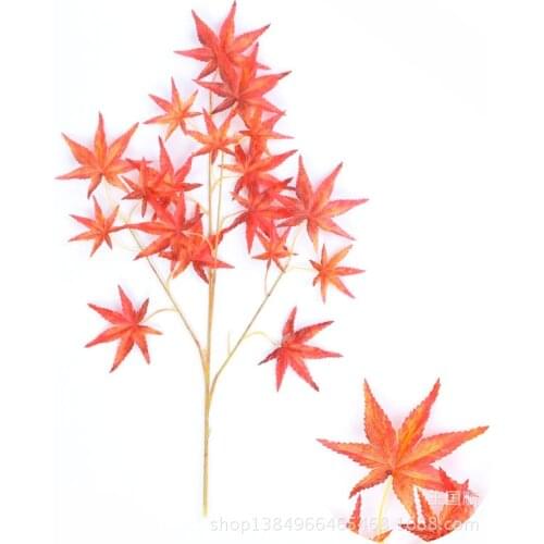 12Pcs Simulation Maple Leaf Artifiical Plants for Home Wedding Garden Decoration Outdoor Fake Plants Latex Leaves