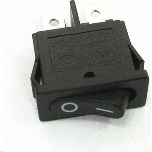 JOYING LIANG 6A Flat Black 2-PIN ON/OFF Power Switch KCD1-110 9.5 * 21mm Instrument Rocker Switch