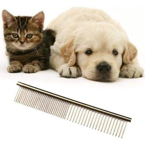 Pet Dog Cat Stainless Steel Pins Grooming Comb Removes Hair Combs Hair Shedding Flea Comb Puppy Dog Pet Supplies