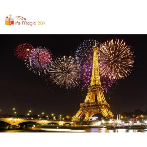 LIFE MAGIC BOX Background Photography Paris Tower Firecracker Fireworks Backdrops Accessories Ramadan Banner for Photographing
