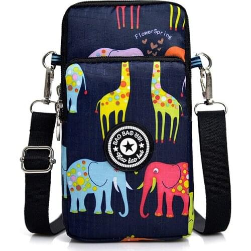 Fashion Womens Printing Zipper Shoulder Bag Mini Wrist Purse Coin Purse Casual Female Handbag Ladies Messenger Bag Animal Print