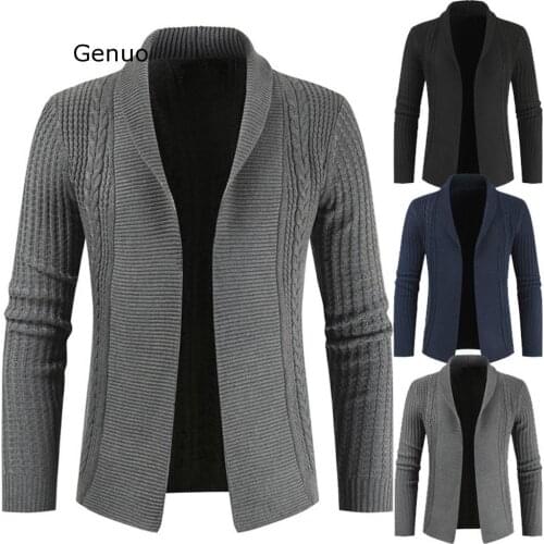 2020 Autumn Winter New Mens Jacket Slim Fit Stand Collar Zipper Jacket Men Solid Cotton Thick Warm Jacket Men